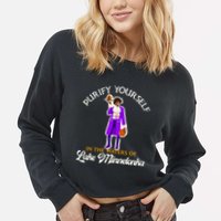 Purify Yourself In The Waters Of Lake Minnetonka Cropped Pullover Crew