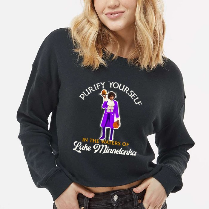 Purify Yourself In The Waters Of Lake Minnetonka Cropped Pullover Crew