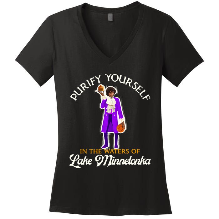 Purify Yourself In The Waters Of Lake Minnetonka Women's V-Neck T-Shirt