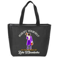 Purify Yourself In The Waters Of Lake Minnetonka Zip Tote Bag