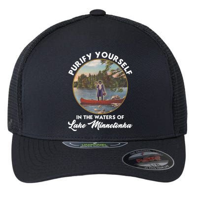 Purify Yourself In The Waters Of Lake Minnetonka Vintage Flexfit Unipanel Trucker Cap