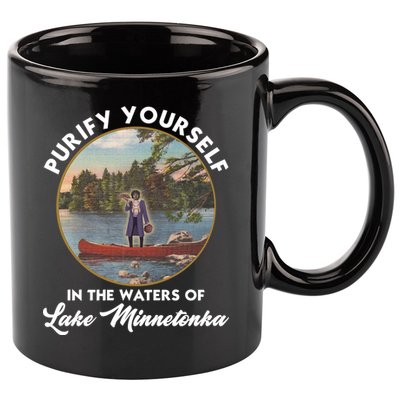 Purify Yourself In The Waters Of Lake Minnetonka Vintage 11oz C Handle Ceramic Mug