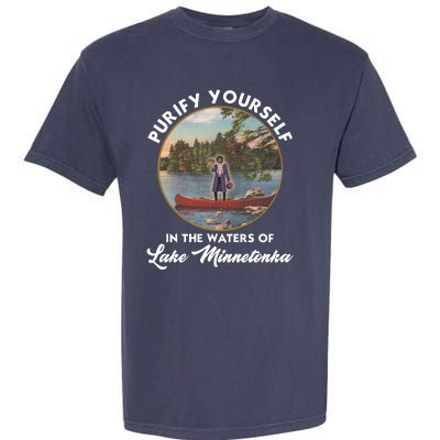 Purify Yourself In The Waters Of Lake Minnetonka Vintage Garment-Dyed Heavyweight T-Shirt