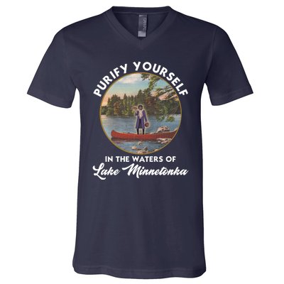 Purify Yourself In The Waters Of Lake Minnetonka Vintage V-Neck T-Shirt