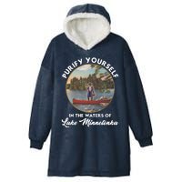 Purify Yourself In The Waters Of Lake Minnetonka Vintage Hooded Wearable Blanket