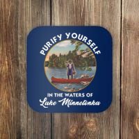 Purify Yourself In The Waters Of Lake Minnetonka Vintage Coaster