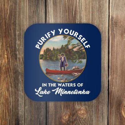 Purify Yourself In The Waters Of Lake Minnetonka Vintage Coaster