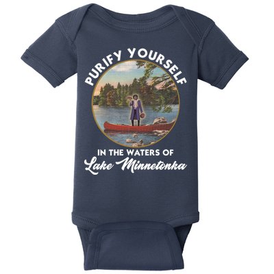 Purify Yourself In The Waters Of Lake Minnetonka Vintage Baby Bodysuit