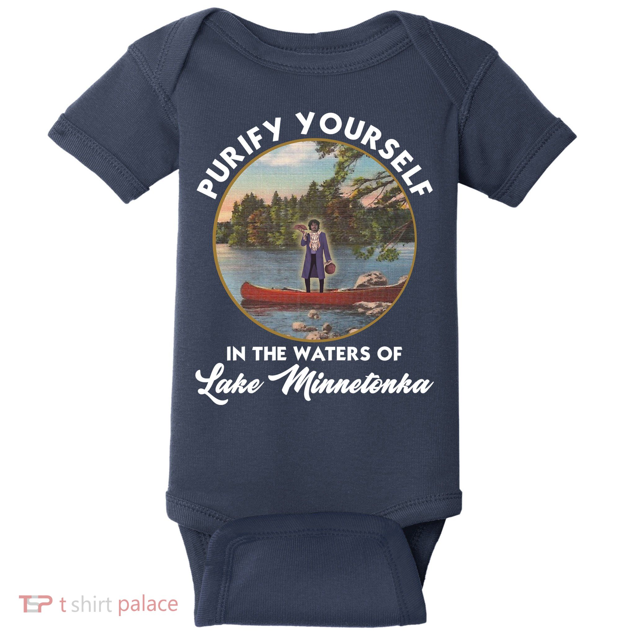 Purify Yourself In The Waters Of Lake Minnetonka Vintage Baby Bodysuit