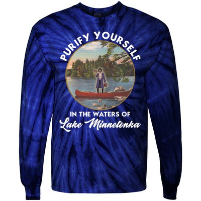 Purify Yourself In The Waters Of Lake Minnetonka Vintage Tie-Dye Long Sleeve Shirt