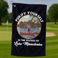 Purify Yourself In The Waters Of Lake Minnetonka Vintage Golf Towel