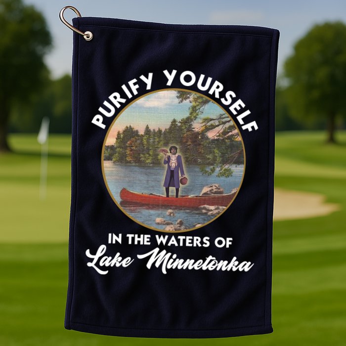 Purify Yourself In The Waters Of Lake Minnetonka Vintage Golf Towel