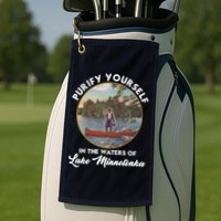 Purify Yourself In The Waters Of Lake Minnetonka Vintage Golf Towel