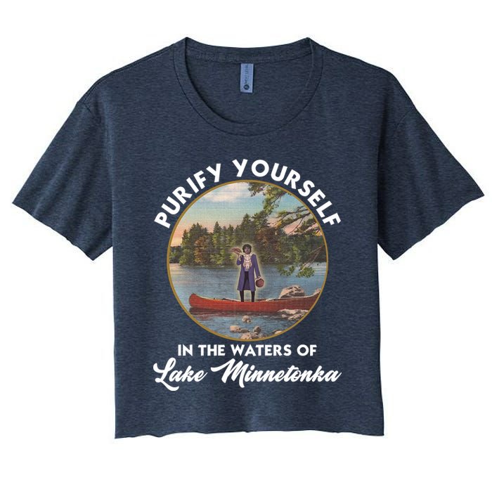 Purify Yourself In The Waters Of Lake Minnetonka Vintage Crop Top