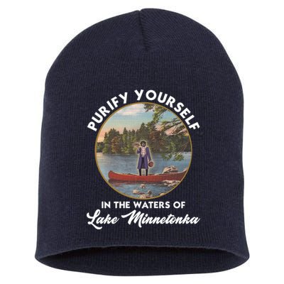 Purify Yourself In The Waters Of Lake Minnetonka Vintage Short Acrylic Beanie