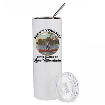 Purify Yourself In The Waters Of Lake Minnetonka Vintage Stainless Steel Tumbler