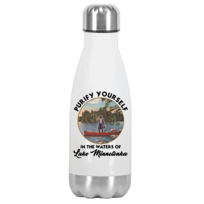 Purify Yourself In The Waters Of Lake Minnetonka Vintage Stainless Steel Insulated Water Bottle