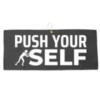Push Yourself Motivational Large Microfiber Waffle Golf Towel