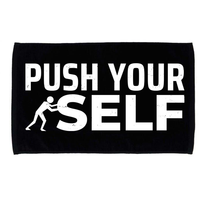 Push Yourself Motivational Microfiber Hand Towel