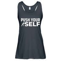 Push Yourself Motivational Ladies Essential Flowy Tank