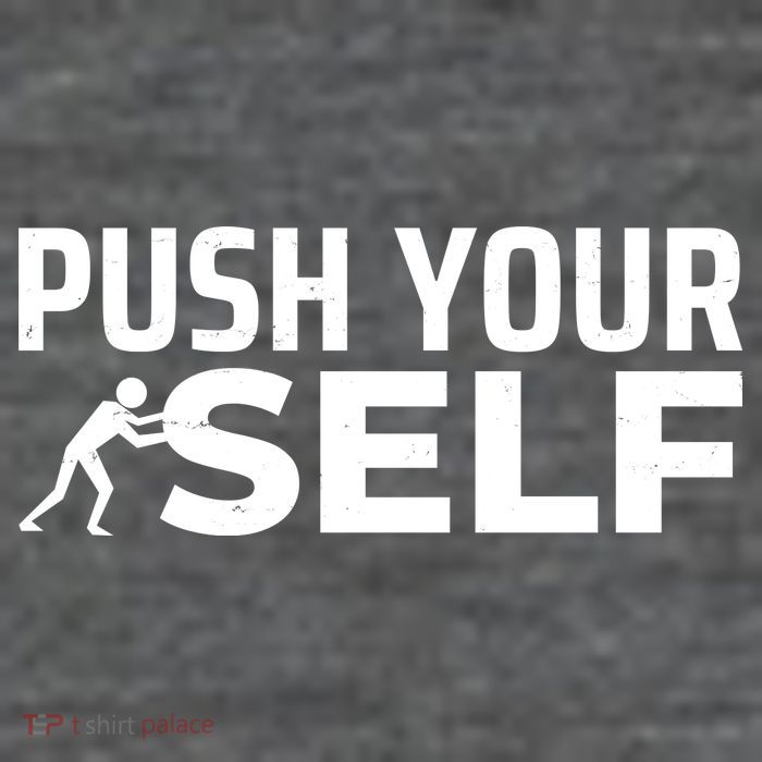 Push Yourself Motivational Ladies Essential Flowy Tank