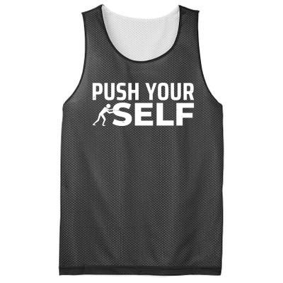 Push Yourself Motivational Mesh Reversible Basketball Jersey Tank