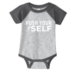 Push Yourself Motivational Infant Baby Jersey Bodysuit