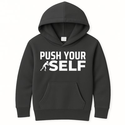 Push Yourself Motivational Kids Hoodie