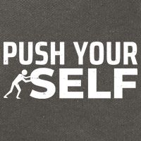 Push Yourself Motivational Cotton Canvas Backpack