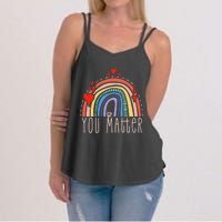 Pretty You Matter Rainbow Positive Message Teachers Women's Strappy Tank