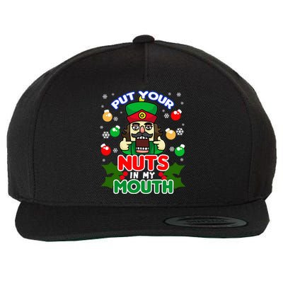 Put Your Nuts In My Mouth Naughty Nutcracker Wool Snapback Cap