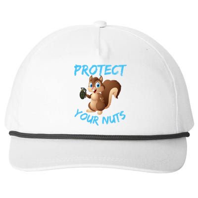 Protect Your Nuts Squirrel Inappropriate Adult Humor Gift Snapback Five-Panel Rope Hat