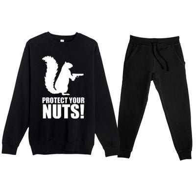 Protect Your Nuts Squirrel Premium Crewneck Sweatsuit Set