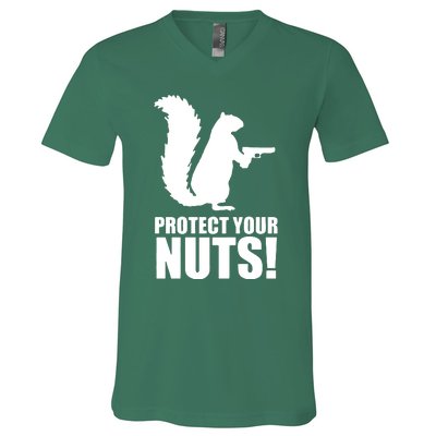 Protect Your Nuts Squirrel V-Neck T-Shirt