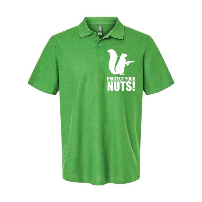 Protect Your Nuts Squirrel Softstyle Adult Sport Polo