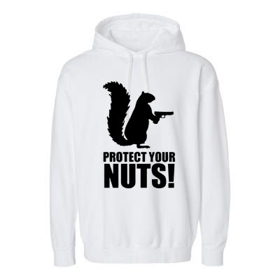 Protect Your Nuts Squirrel Garment-Dyed Fleece Hoodie