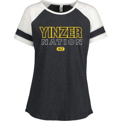 Pittsburgh Yinzer Nation Yinzer Pride Enza Ladies Jersey Colorblock Tee