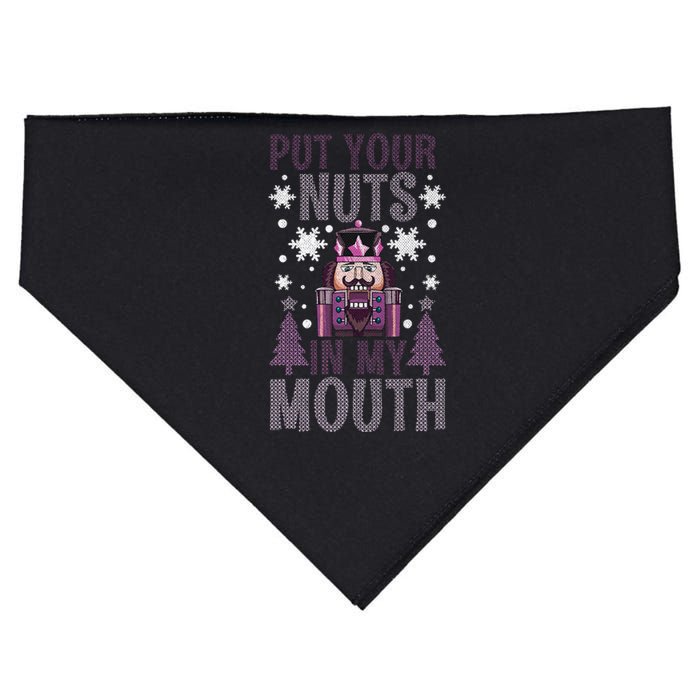 Put Your Nuts In My Mouth Nutcracker Christmas USA-Made Doggie Bandana