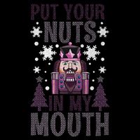Put Your Nuts In My Mouth Nutcracker Christmas Tall T-Shirt