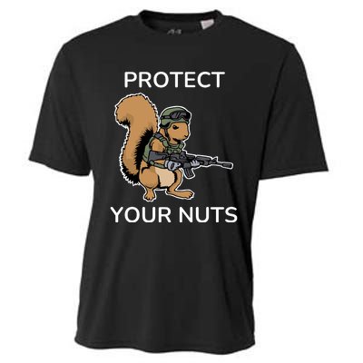 Protect Your Nuts Funny Squirrel Lover Cooling Performance Crew T-Shirt