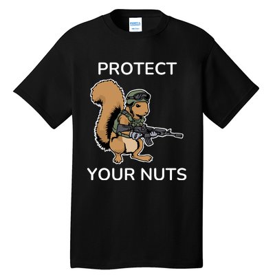 Protect Your Nuts Funny Squirrel Lover Tall T-Shirt