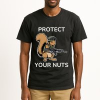 Protect Your Nuts Funny Squirrel Lover Tall T-Shirt