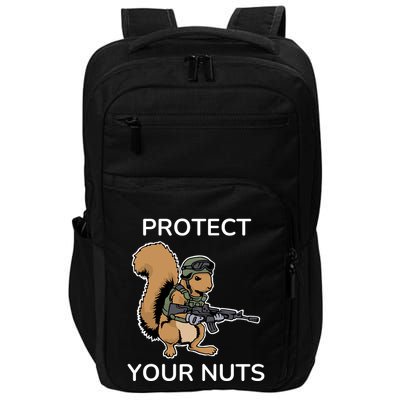 Protect Your Nuts Funny Squirrel Lover Impact Tech Backpack