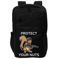 Protect Your Nuts Funny Squirrel Lover Impact Tech Backpack