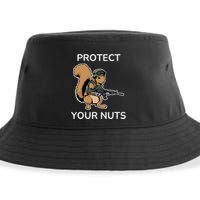 Protect Your Nuts Funny Squirrel Lover Sustainable Bucket Hat