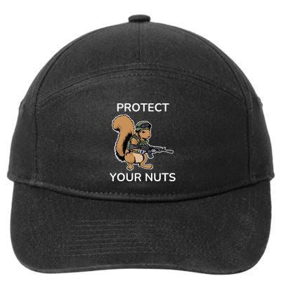 Protect Your Nuts Funny Squirrel Lover 7-Panel Snapback Hat