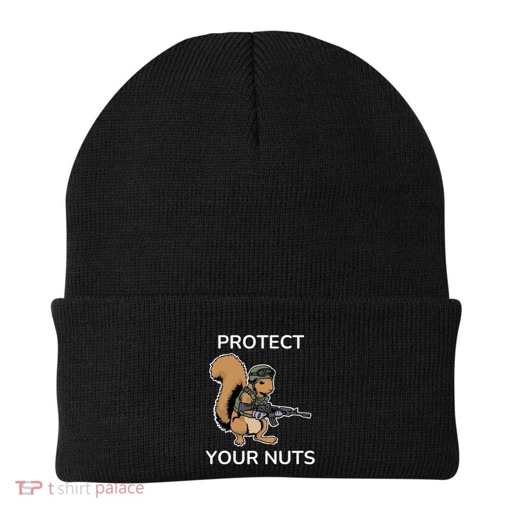 Protect Your Nuts Funny Squirrel Lover Beanie