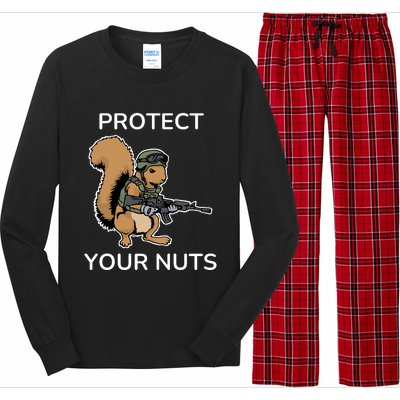 Protect Your Nuts Funny Squirrel Lover Long Sleeve Pajama Set