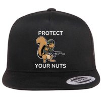 Protect Your Nuts Funny Squirrel Lover Flatbill Hat
