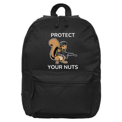 Protect Your Nuts Funny Squirrel Lover 16 in Basic Backpack